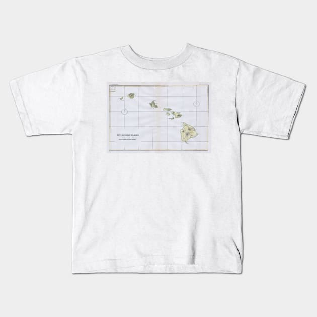 Vintage Map of Hawaii (1883) Kids T-Shirt by Bravuramedia